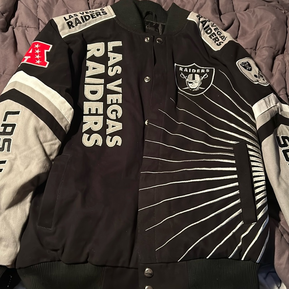 Men's Las Vegas Raiders G-III Sports Full-Snap Varsity Jacket